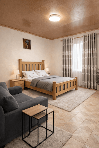 Warm Alonta Towers bedroom with soft natural light